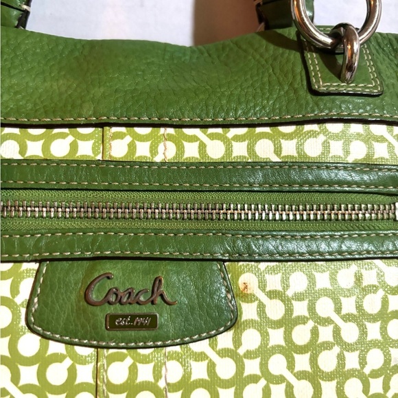 Coach vintage CC signature print canvas satchel handbag - Picture 3 of 9